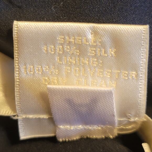 Ann Taylor Silk V Neck Midi Dress Blue Sleeveless Party Formal Holiday Size 6 - Picture 12 of 13